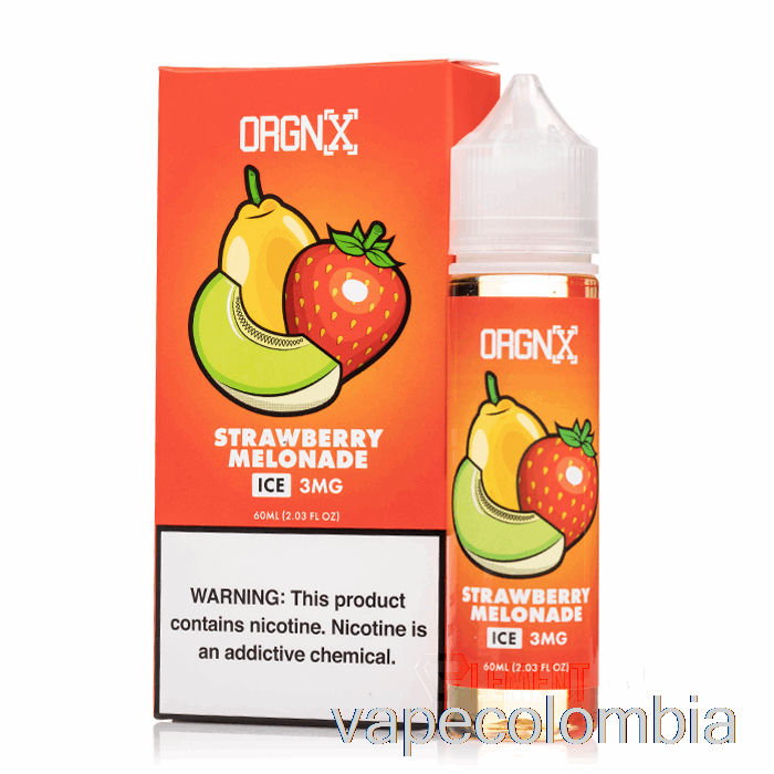 Vape Recargable Melonada De Fresa Helada - E-líquido Orgnx - 60ml 3mg